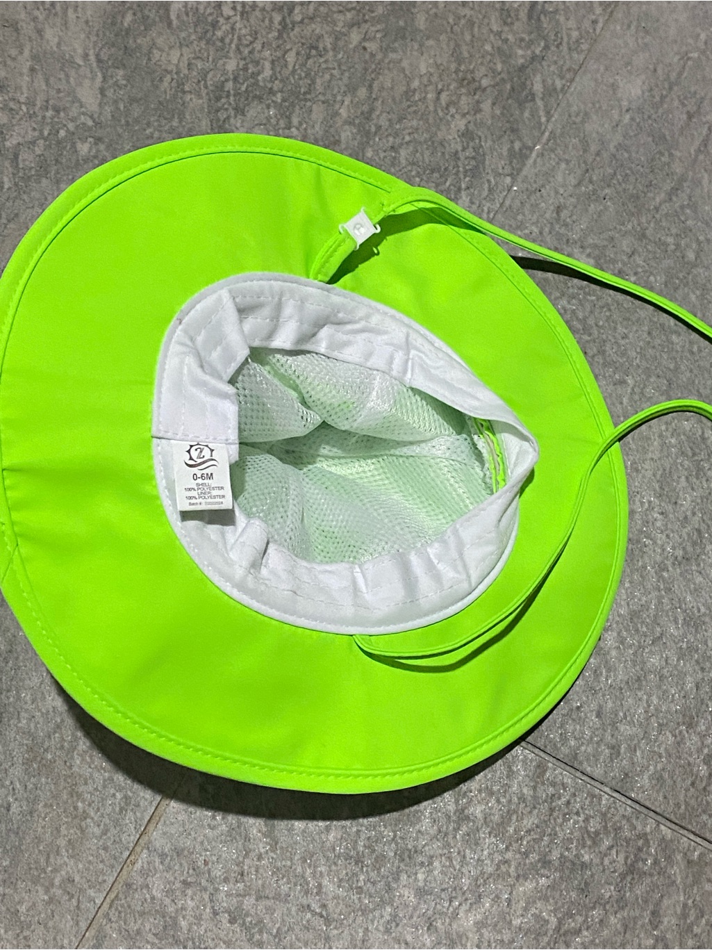 New Swimzip "Fun Sun Play Hat" In Neon Lime Green, Size 0-6 Months. — image 2 of 7